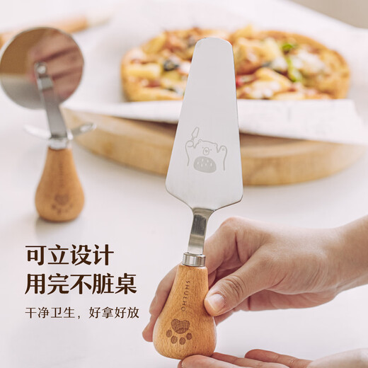 Tree Coco Bear Standing Pizza Knife Stainless Steel Hob Household Pizza Shovel Roller Knife Baking Tool