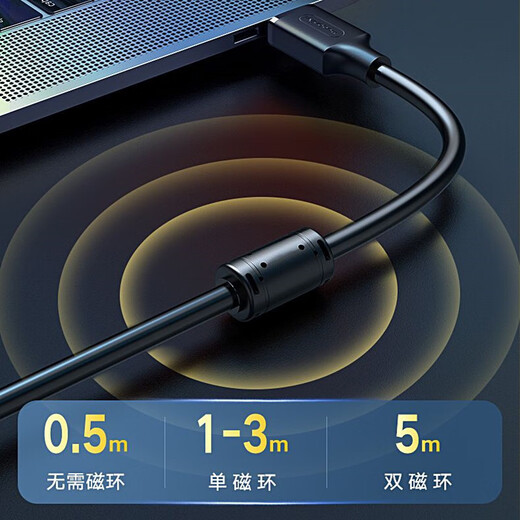 Zhefan convient pour le câble de données Canon Canon Canon Pixma Pixma Black and White Jet à jet d'encre Scanning Photo Color Color de couleur All-in-One Machine étendue et de connexion USB Extension Câble de connexion noire 2 mètres Câble magnétique blindé G4880 G4881 G4891 TS9580T