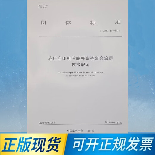 Genuine in stock T/CHES 80-2022 Technical Specification for Ceramic Composite Coating of Hydraulic Hoist Piston Rod