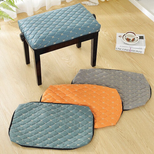 Thickened fabric stool cover rectangular makeup stool square stool cover dressing table stool cover steel 30*40 chair stool cover one technology cloth-dark green
