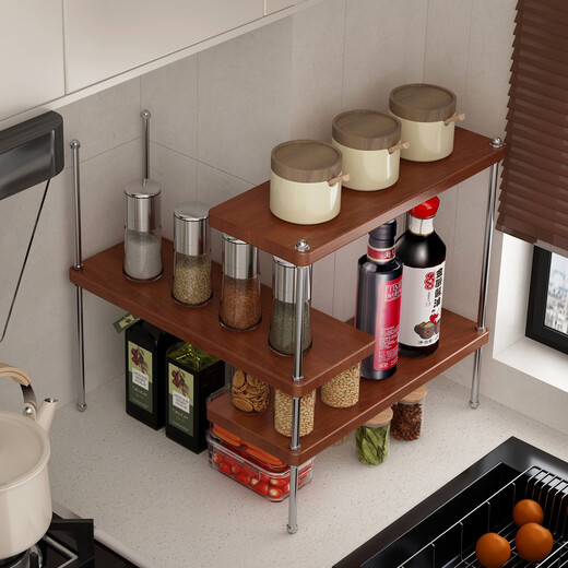 Zizhu kitchen corner shelf household countertop condiments Xiaohongshu same style DIY flue special corner seasoning jar DIY corner model-three-layer large size
