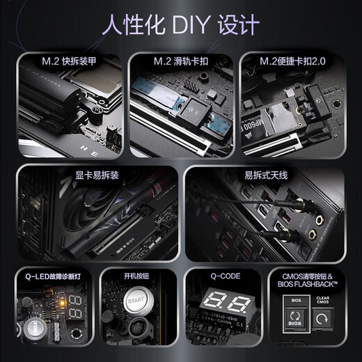 Asus x870e Held Motherboard unterstützt AMD CPU 9900x/9950x Board U Set CPU Motherboard Set ROG Crosshair X870E Held R9 9900x Box