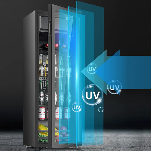Royalstar Ice Bar Refrigerator Home Living Room Constant Temperature Preservation Refrigerator Tea Beverage Upright Freezer Office Hotel Sample Freezer Mini Embedded Retro Ice Bar Small Wine Cabinet 178L Refrigeration + Micro Freezing + Blue Light First-Class Energy Efficiency