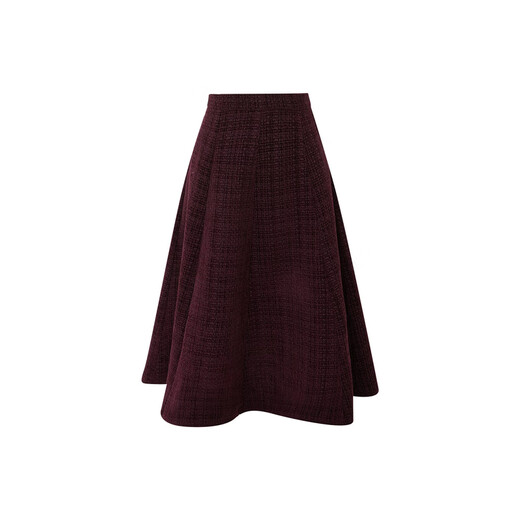 LULUALWAYS I Love Lulu 24 Winter New Style Fashionable Lady High Waist Umbrella Skirt Long Skirt Women Purple XL