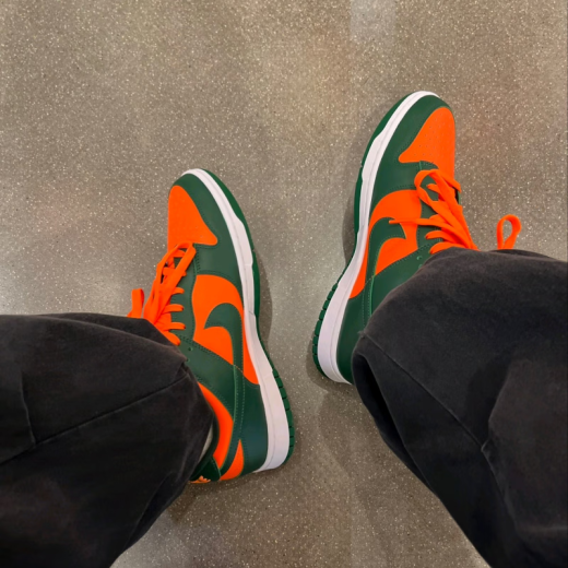 Nike (Nike) Herrenschuhe Dunk Low New Panda Casual Board Schuhe Low Top bequemer Sportschuhe tragen resistente Modebrettschuhe [Trend] DD1391-300/Orange und Green 44 44