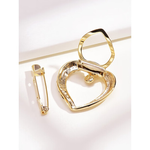 QUAMER gold store style silk scarf buckle corner T-shirt clothes clip hem knotted buckle high-end high-end waist gold AT2