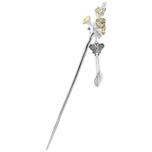 Laohuangxiang Twelve Flower Goddess S999 Silver Ancient Style Swinging Hairpin Women's Headwear Hairpin High-end Valentine's Day Gift for Girlfriend June Lotus Pure and Loyal + Gift Box