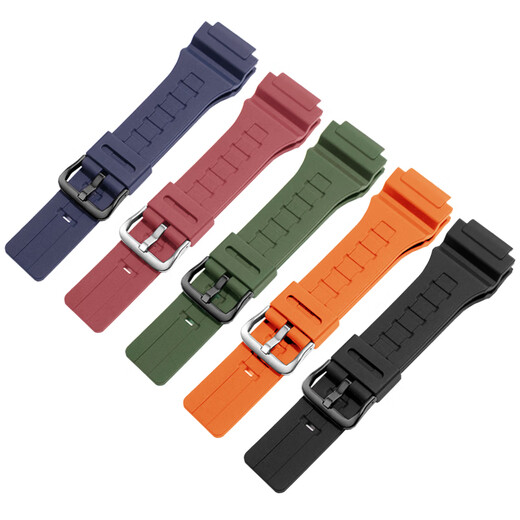 Shengqin is suitable for G-shcok Casio MCW-200H black gold model AE-1400 waterproof sports soft resin silicone watch with protruding bracelet replacement accessories men's 20mm black-black buckle 20mm