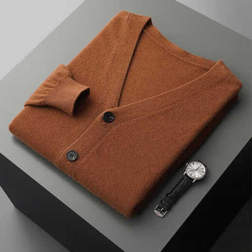 Soul Wake Ordo Kaschmirfamilie Wolle Strickjacke Herren V-Ausschnitt Feste Farbe Langarm Wolle Wolljacke lässig Wide Dark Grey L.