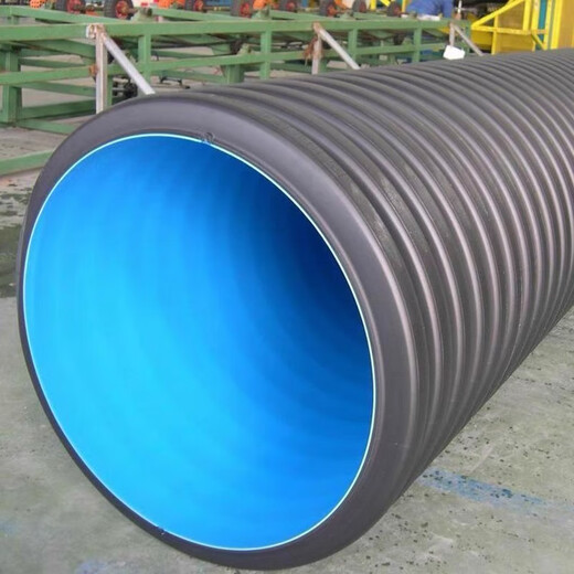 HDPE steel tape wrapped pipe double wall corrugated reinforced structure wall carat pipe B type A type sewage hollow wall water supply pipe DN1700