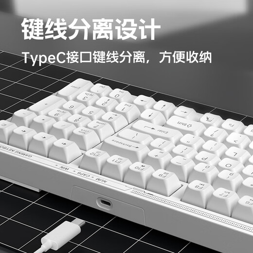 惠普K300真机械手感键盘黑色 轻音高颜值 98客制化配列 插拔有线游戏专用吃鸡笔记本电脑电竞lol