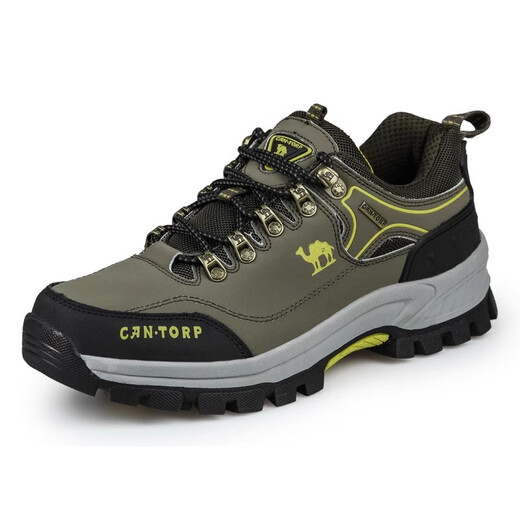 Clearance und Größe Kamelschuhe Herumn Outdoor Sports Casual Shoes Herren wasserdichte und gleitende Wanderschuhe Ledergrau 14088 42
