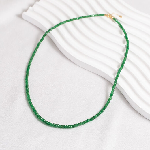 Muchen tsavorite necklace bracelet necklace gemstone set tsavorite green necklace + 18K tail chain