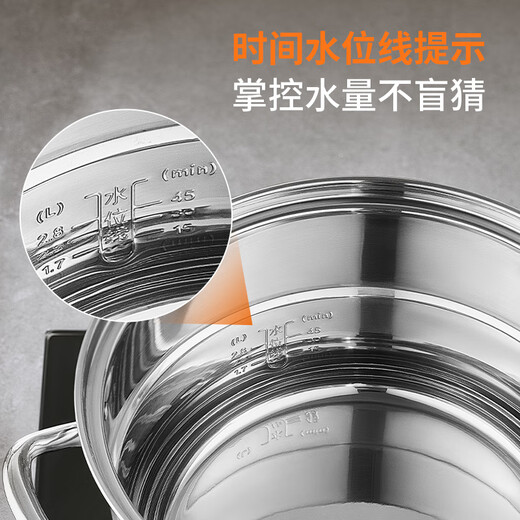 Joyoung 304 stainless steel steamer household pot steamer large capacity soup pot steamed bun steamed bun pot gas induction cooker CZ504 2 layers 30cm