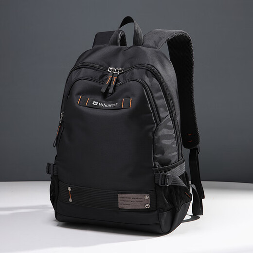 斯帕曼商务休闲双肩包2025新款男士背包大容量行李包通勤电脑包学生书包 黑色(C款)