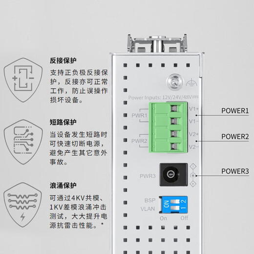 TP-LINK TP-LINK 5-port 8-port 16-port industrial Ethernet switch 100M Gigabit enterprise-grade splitter hub monitoring splitter rail wall-mounted installation TL-SL1216 industrial grade/14 ports 100M 2-port Gigabit does not include power supply as standard