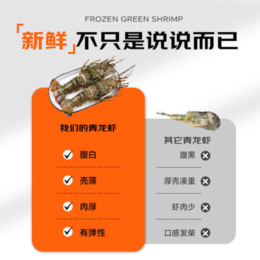 Mr. Fish Seller Indonesian live frozen blue lobster 200-300g/piece Extra large lobster Hualong seafood water produces fresh shrimp