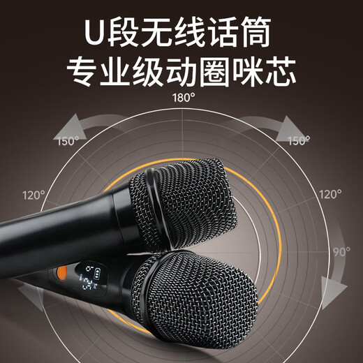 威斯汀家庭ktv音响套装KTV唱歌全套设备蓝牙功放机无线话筒麦克风家用客厅卡拉OK影院393功放双话筒版
