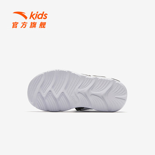 Anta children's sandals boys open-toe beach shoes 2024 summer new Velcro casual breathable outdoor sandals Anta white/black-3 32