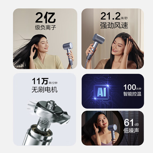 SKG hair dryer for household high-power negative ions, quick drying, no harm to hair, low noise, portable high-wind hair dryer for dormitory, practical birthday gift for boyfriend, girlfriend and wife HD3 distinguished customized model-gift box