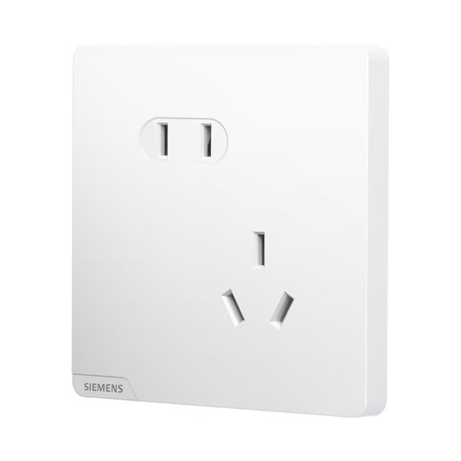 Conjunto de panel de zócalo de Siemens (Siemens), 10 paquete de cinco hoyos inclinado, paquete de venta de masa de cinco hoyos, estilo de crema oculta, terciopelo de arroz de Haocai White