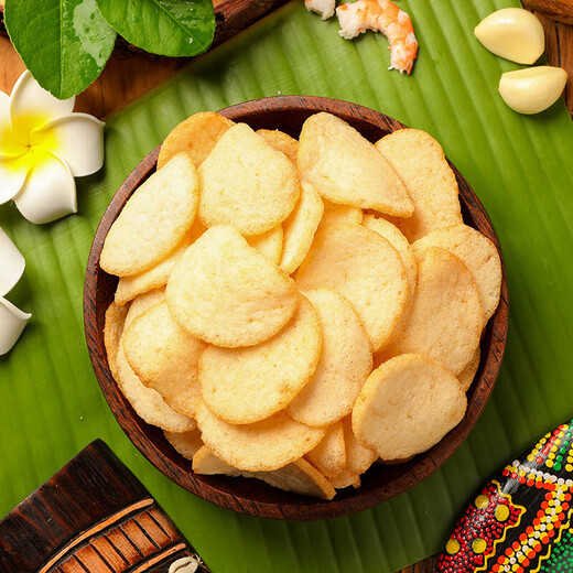 Papatonk importierte Garnelenchips aus Indonesien Original Garnelenchips 85 g/Bag Kartoffelchips Pufffutter Internet Promi Casual Snacks und Snacks