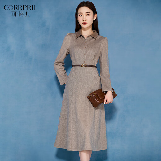 Kebel long-sleeved high-end dress women's 2025 new spring and autumn Guangzhou Thirteen Lines high-end brand mother skirt L