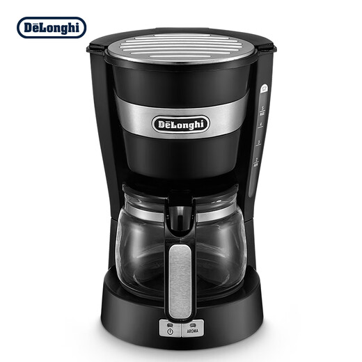 Delonghi [Government subsidy] coffee machine American drip coffee pot Small household 650ml large capacity insulation pot anti-drip adjustable concentration ICM14011.BK Black