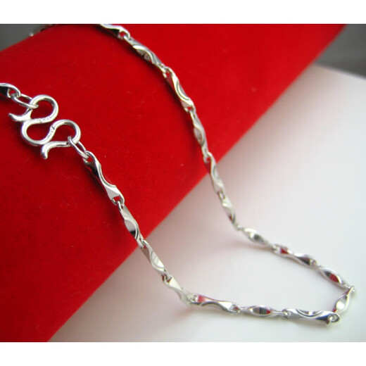The same style as Yujingji Fat Donglai, light luxury and high quality, pt950 platinum necklace for men and women, pure white gold, thick version, about 2.5 mm thick, about 50 cm long