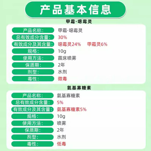 Hulianrui Kangshangmiaoqing 30% Amino Oligosaccharide Metalaxymexyl Cucumber Rice Blight Fungicide 200g (20g*10 bags)