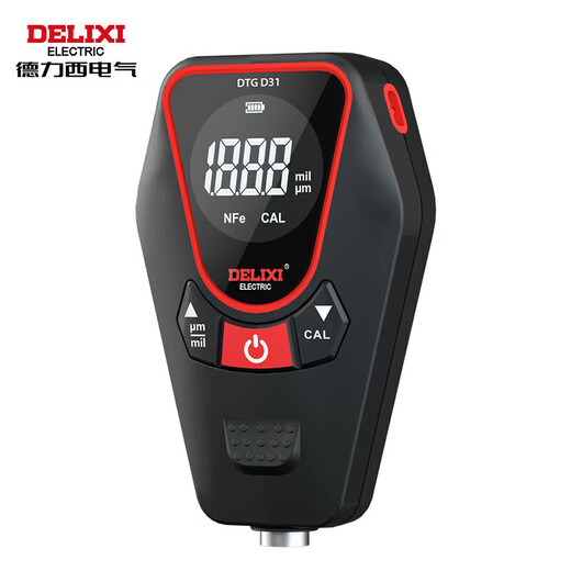 Delixi Electric Coating Thickness Gauge HD Digital Display Paint Film Meter Automotive Paint Film Thickness Detector DTG-D31