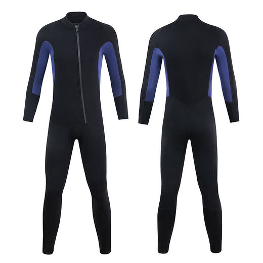 OEING winter swimming warm swimsuit men's wetsuit hooded thickened 3 cold-proof wet surfing suit snorkeling one-piece wetsuit 3MM hooded color matching hooded M