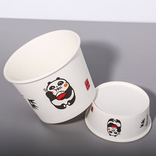 Disposable bowls and chopsticks, household thickened instant noodle paper bowls, commercial packed lunch boxes, disposable bowls and chopsticks lunch boxes, whole box batch, thickened 360 type paper bowls and chopsticks, 50 sets