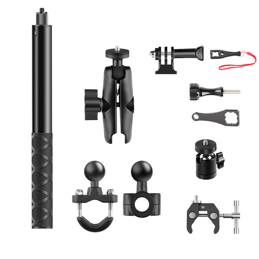 班美萝适用insta360oneX4/3gopro配件摩托车支架自拍杆第三人称骑行拍摄 套装四