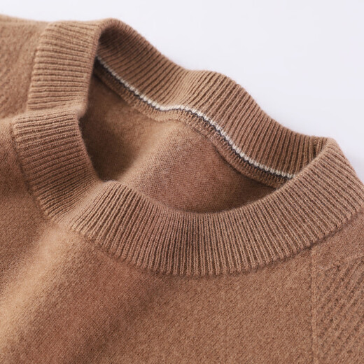 Antonio [100% Wolle/Jacquard-Textur] gerippte runde Hals verdickte warme Herren Pull-up Casual Cardigan Pullover