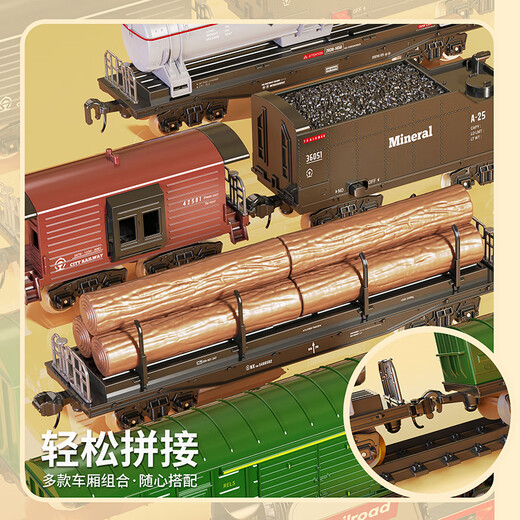 Iberzhi children's toys boy 3-6-8-12 years old steam train with track charging high-speed rail model birthday gift 6 box + 2 trees - extended variable track - gift box for boy birthday gift train model rechargeable