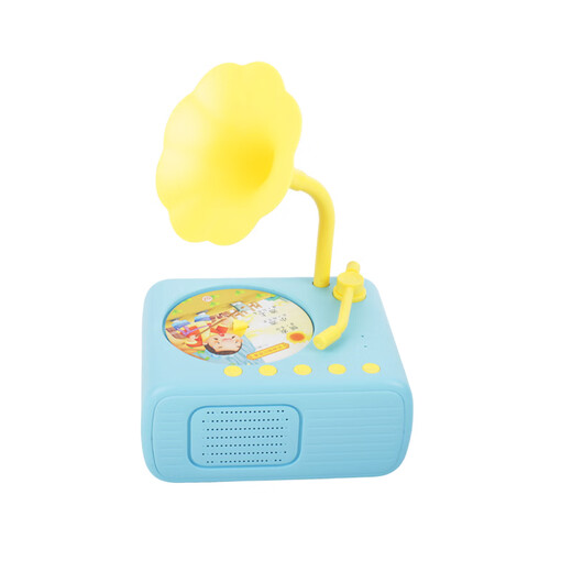 早教留声机婴幼儿哄睡玩具0-7岁儿歌童话故事播放器 【蓝色】早教留声机（96张卡片）