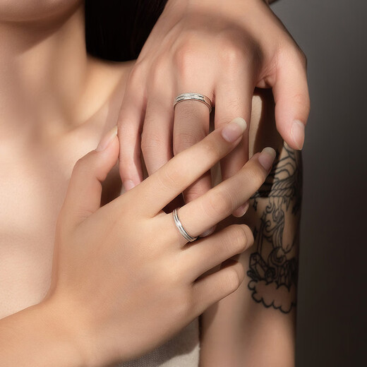 MZMZpt999 frosted platinum ring, platinum couple ring for men and women, wedding ring, engagement ring, birthday gift for girlfriend, light luxury model - single men's ring/women's ring (remarks), free engraving, exquisite gift box