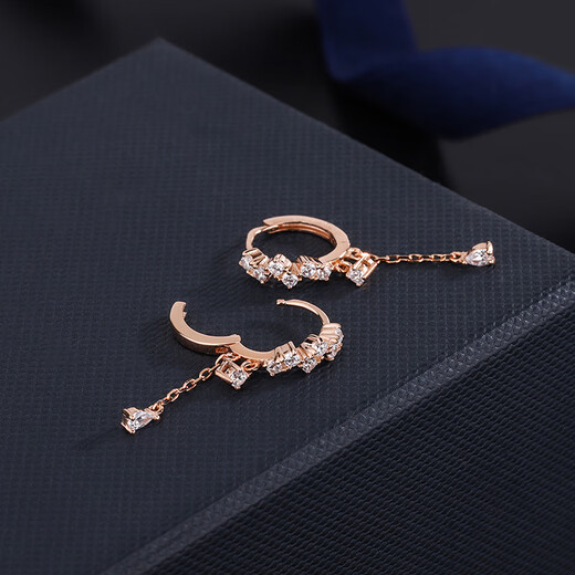 Lipan s999 sterling silver sparkling diamond drop earrings for women new earrings tassel earrings cold trend earrings Christmas gift 999 sterling silver earrings exquisite gift box + pair