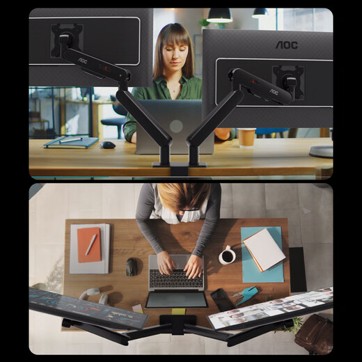 AOC Monitor Stand Desktop Lift Monitor Stand Arm Stand Bildschirm Stand Computer Desk Stand Home Office Computer Stand Am420plus (Grau)