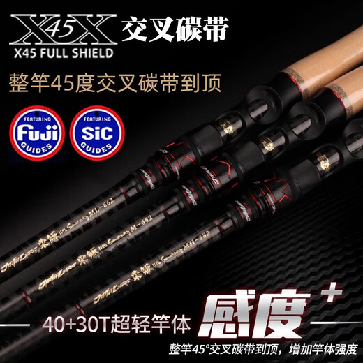 劲途荣鳜二代尊享版SIC导环超快调专业虫竿枪柄黑坑鳜鱼鲈鱼路亚竿 2.04m C682MH-枪柄2节-全SIC导环 劲途荣鳜