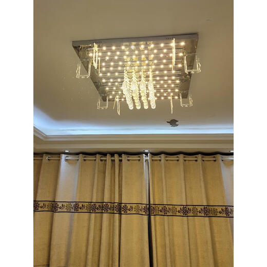 
Yudu Living Room Crystal Lamp Accessories 695 Universal Glass Headlight Highlight Household Three Color Replacement LED Light Bar 59.5 695 One Tow Four 80W Three Color Power