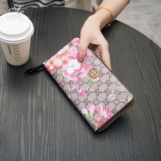 CALCULAT&KEEN2025新款欧美时尚钱包女长款大容量多功能钱夹多卡位手拿包皮夹潮 SE咖啡