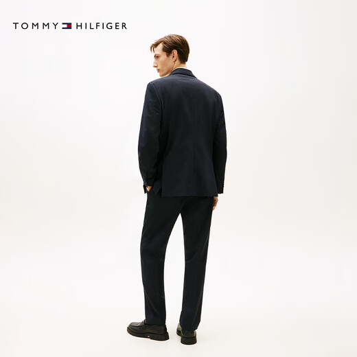 TOMMY HILFIGERLARDINI25 new autumn and winter men's clothing with wool stripes handmade suit trousers suit black 410 46