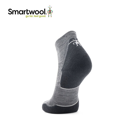 SMARTWOOL跑步定向减震及踝袜美利奴羊毛袜户外袜运动袜短袜1661 中灰色052（新色） M（适合脚码38-41）