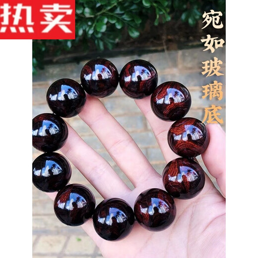 初逅高品质海南手串紫油梨老料男款海黄单圈20文玩佛珠木质 海南12108颗老料紫油