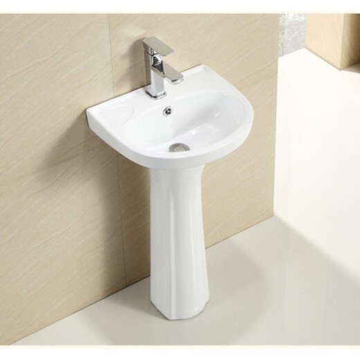 JOMOO JOMOO bathroom pedestal basin bathroom ceramic wash basin hand wash basin balcony household integrated pedestal basin type B pedestal basin + faucet + drain accessories