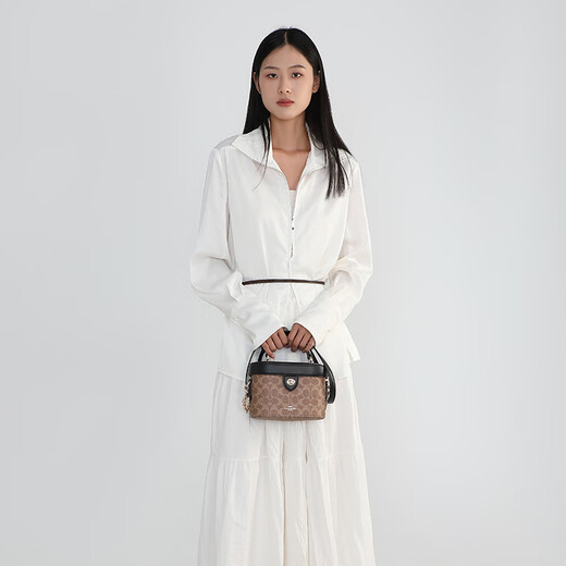 COACH brand direct supply women's bag GEORGIE GEM box bag hand-held crossbody bag CBR31 New Year gift