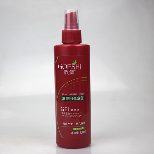 Agua de gel refrescante y brillante de Geqian 230 ml de longitud de longitud de cabello para el cabello de peinado de peinado no puede obtener virutas blancas rojo