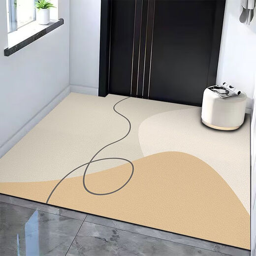 Yingzhu'er Nordic entrance door floor mat pvc wipeable no-wash door mat waterproof anti-fouling door mat stain-resistant anti-slip carpet SOY-Rihui pvc-vertical version 60*120CM